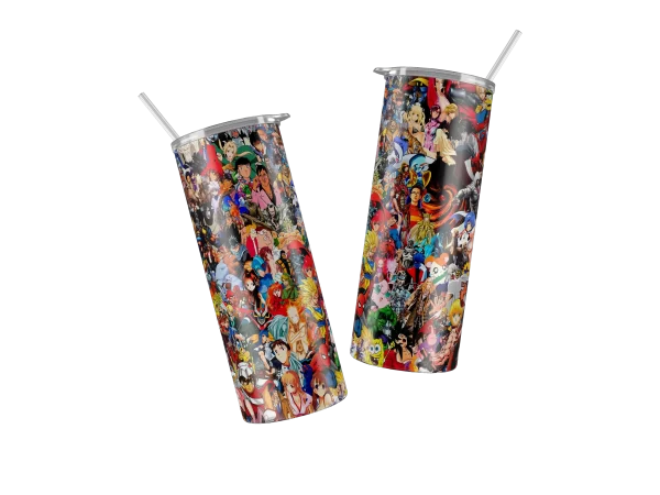 Vaso Skinny Retro Cartoons.