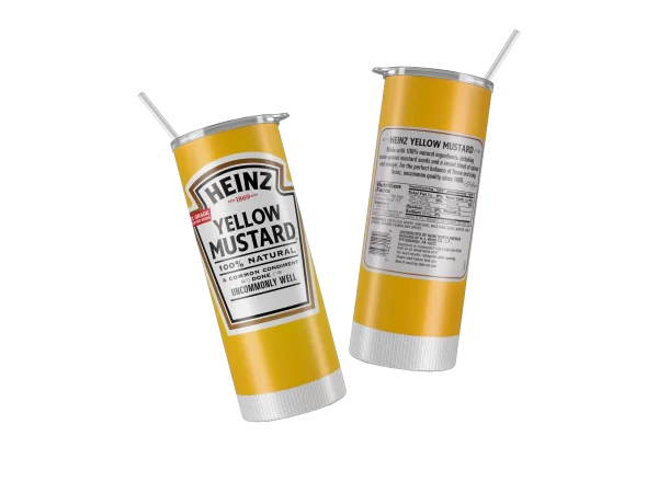 Vaso Skinny Heinz Yellow Mustard.
