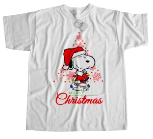 Camiseta Navideña Snoopy Personalizada.