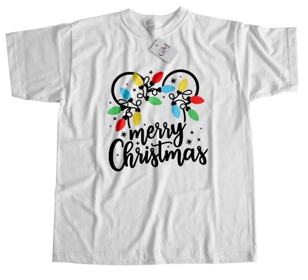 Camiseta Navideña Personalizada Mickey.