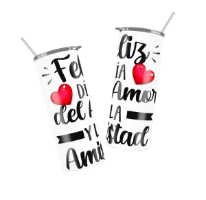 Vaso Skinny Dia del Amor y la Amistad.