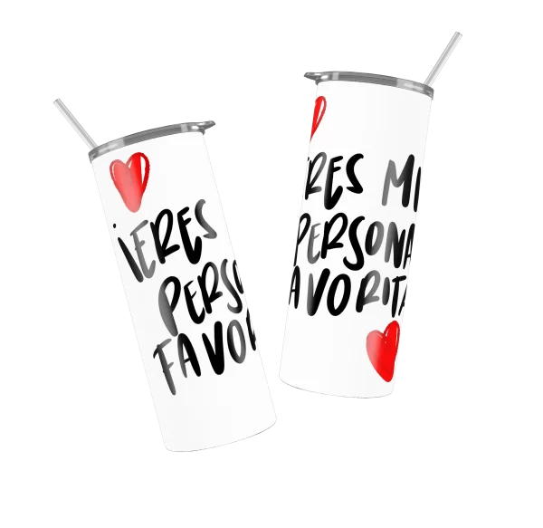 Vaso Skinny Dia del Amor y la Amistad.