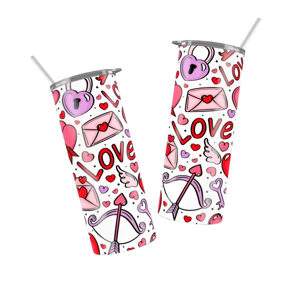 Vaso Skinny Dia del Amor y la Amistad.